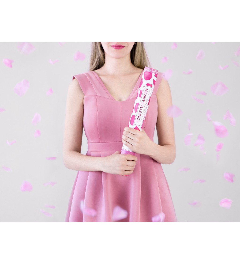 Lövő konfetti - rózsaszín szirmok, 40 cm