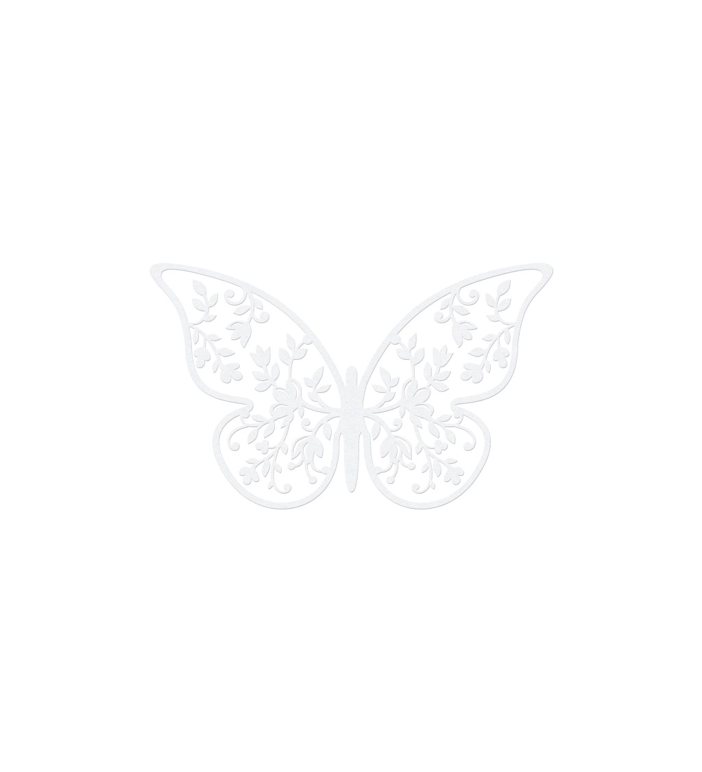 Papír dekoratív pillangók - fehér II