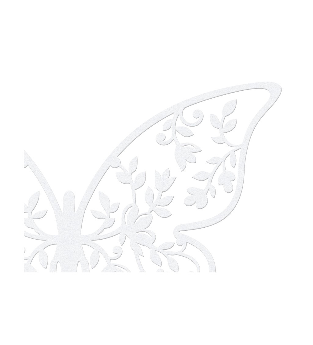 Papír dekoratív pillangók - fehér II