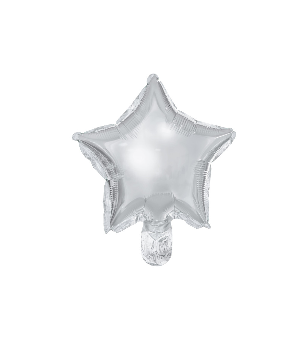 Csillag alakú léggömb - ezüst