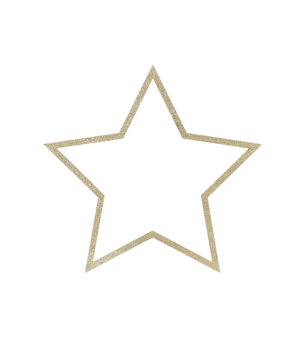 Függő dekoráció - arany csillag