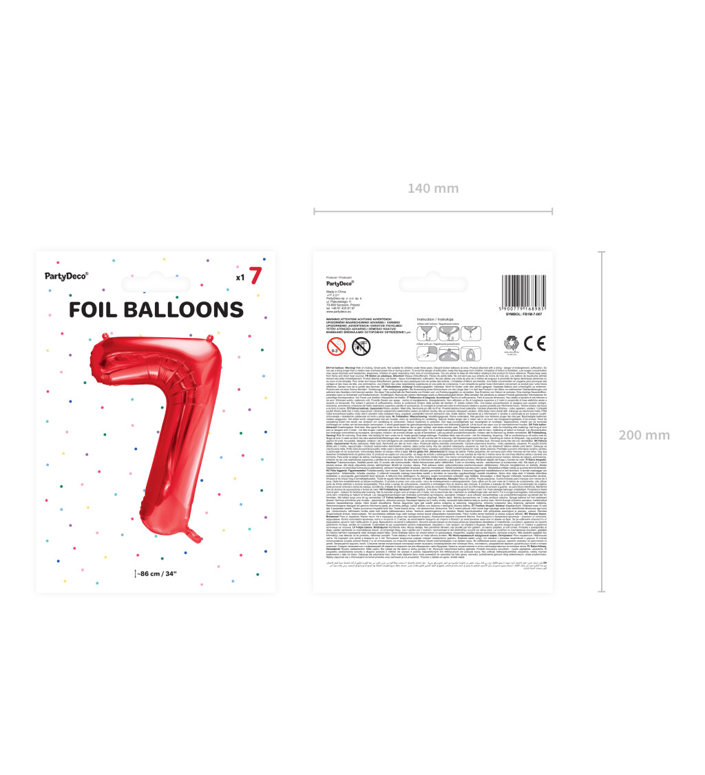 Ballon 7 piros