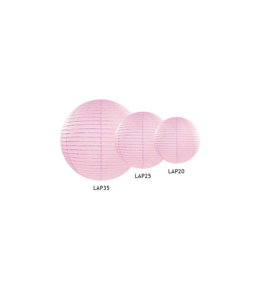 Világos rózsaszín lámpa - golyó 35 cm