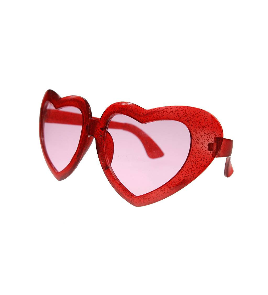 Piros szív szemüveg