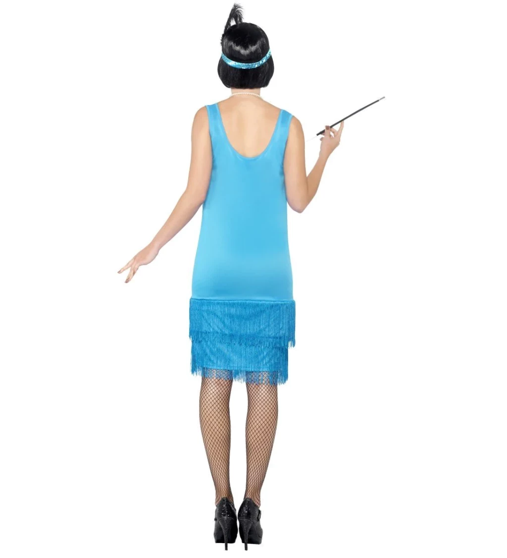 Női jelmez - Charleston, kék csillogós ruha