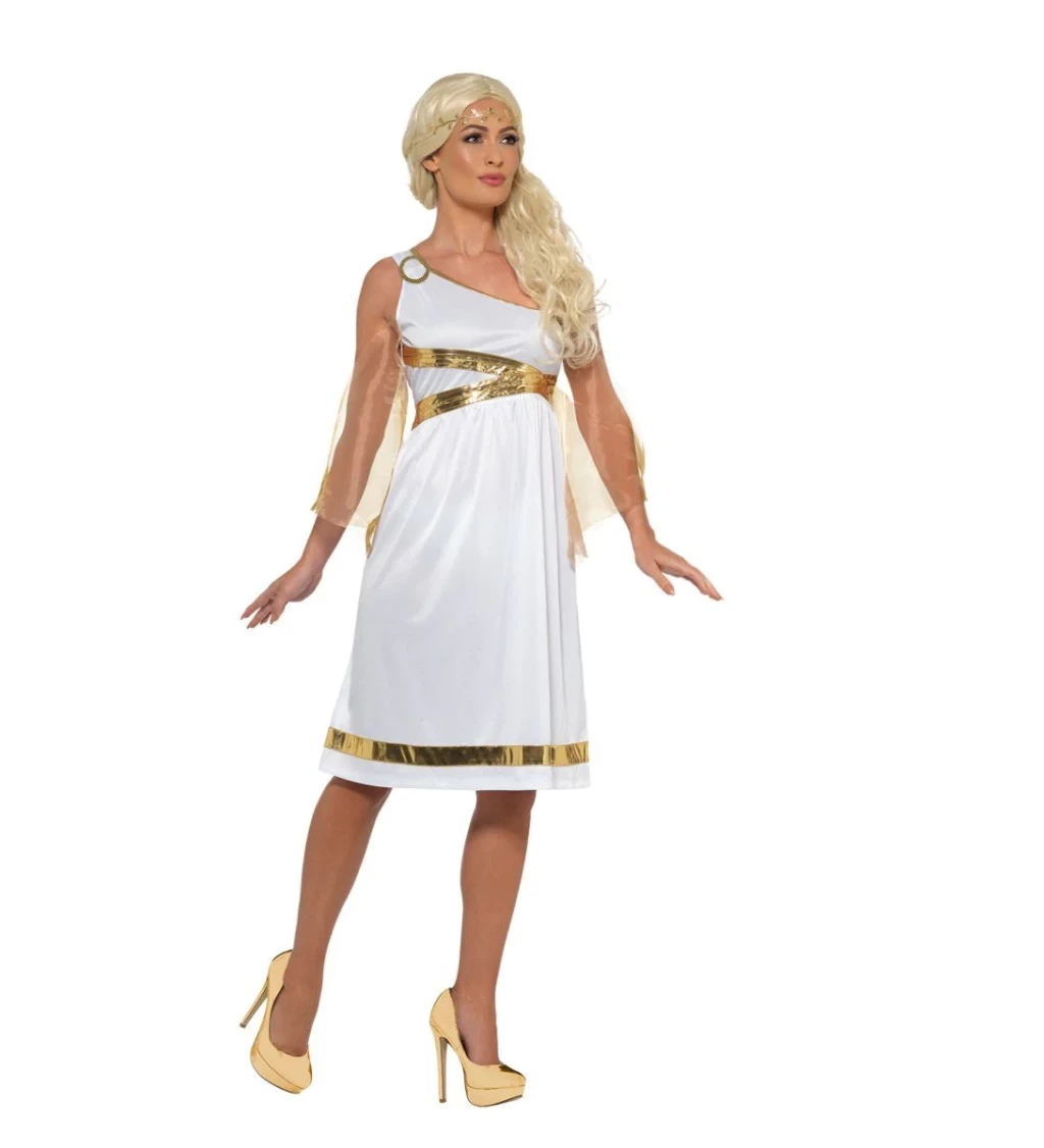 Női görög istennő jelmez - fehér