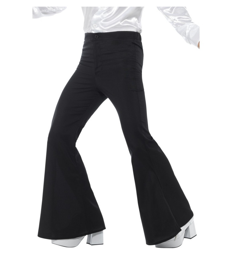 Férfi retro harang alakú nadrág - fekete