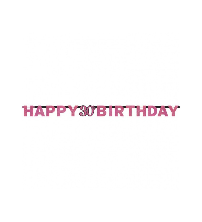 Rózsaszín felirat Boldog születésnapot 30 év