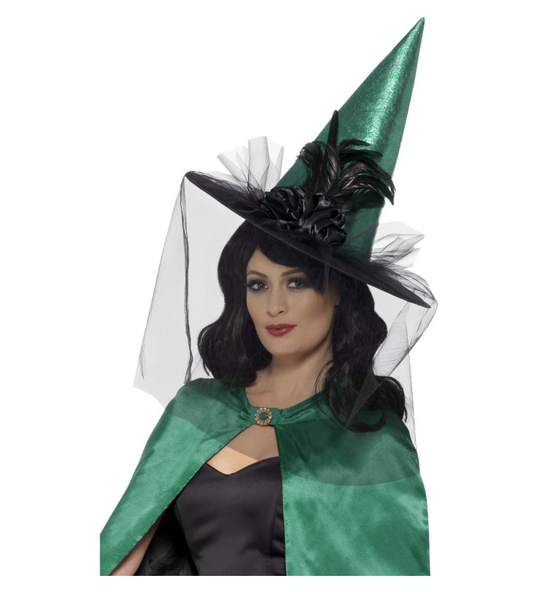 Zöld kalap tollal és hálóval - Boszorkány