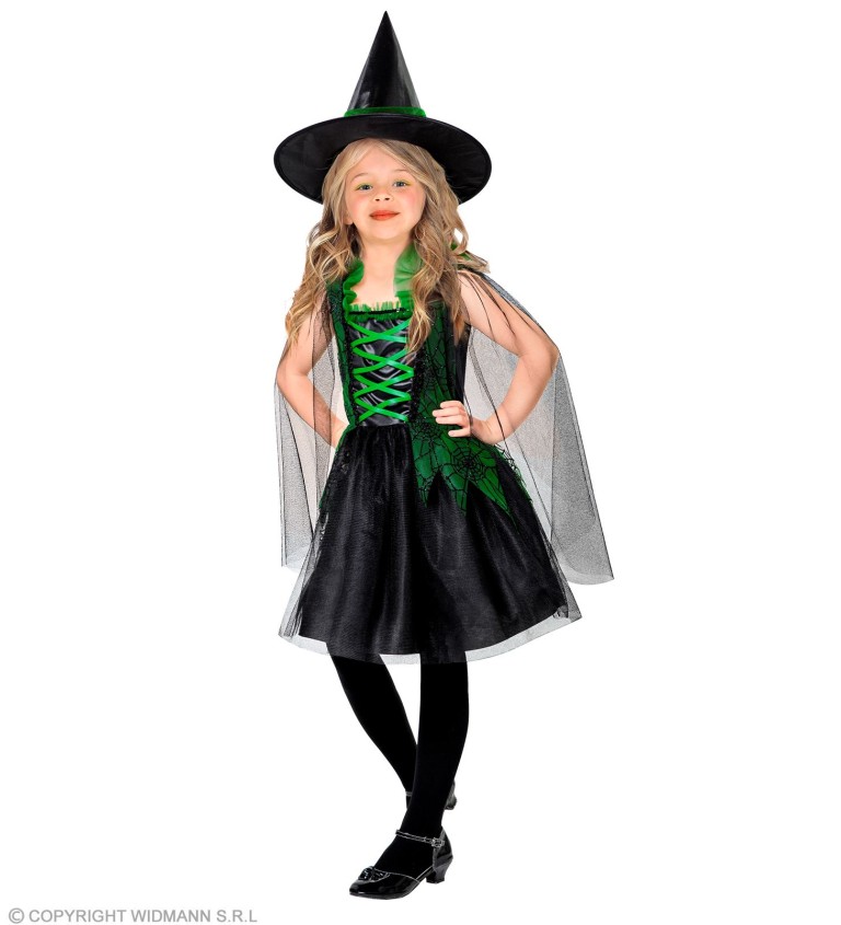 Gyermek jelmez zöld boszorkány