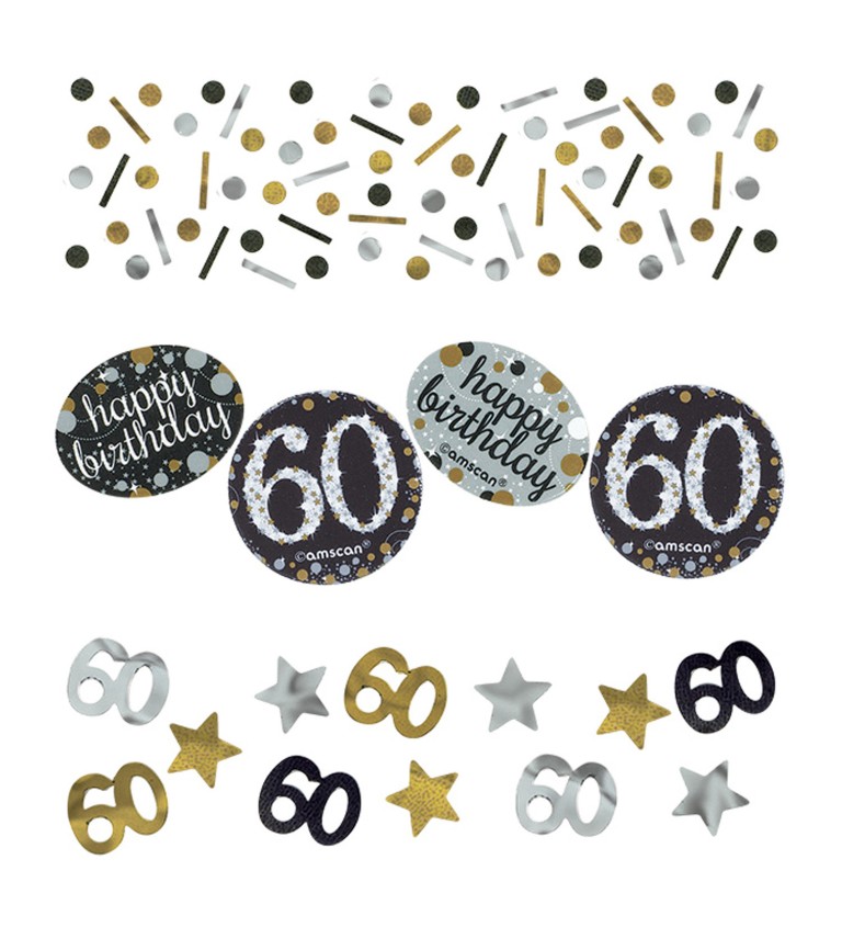 Arany születésnapi konfetti 60 év