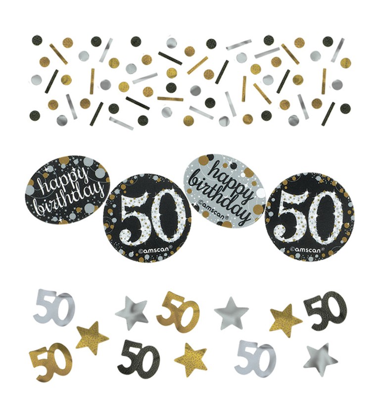 Arany születésnapi konfetti 50 év
