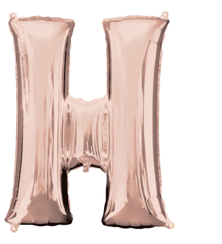 Rózsaszín-arany fólia léggömb H