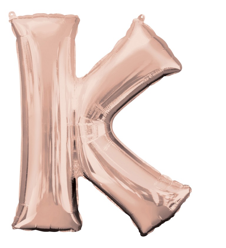 Rózsaszín-arany fólia léggömb K