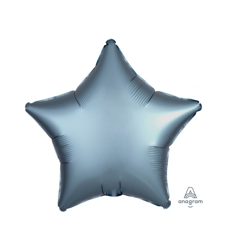 Fólia léggömb Star - kék-szürke
