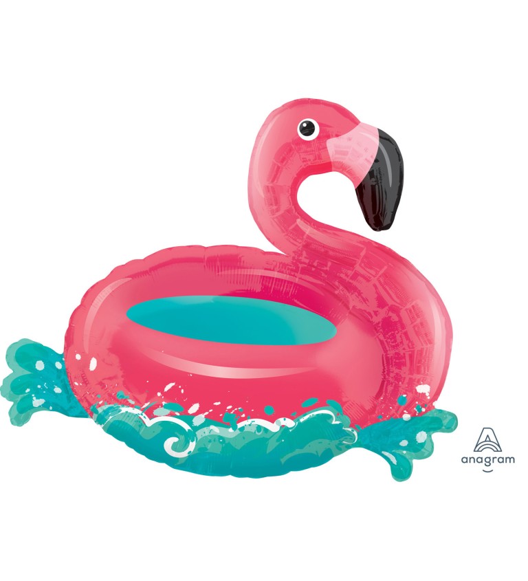 Fólia léggömb Fürdőzés flamingó