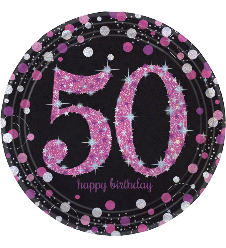 Rózsaszín fél tányérok 50 év