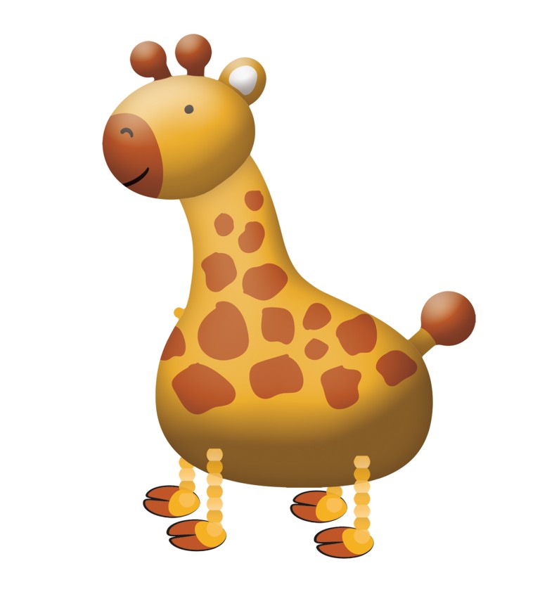 Sétáló zsiráf léggömb