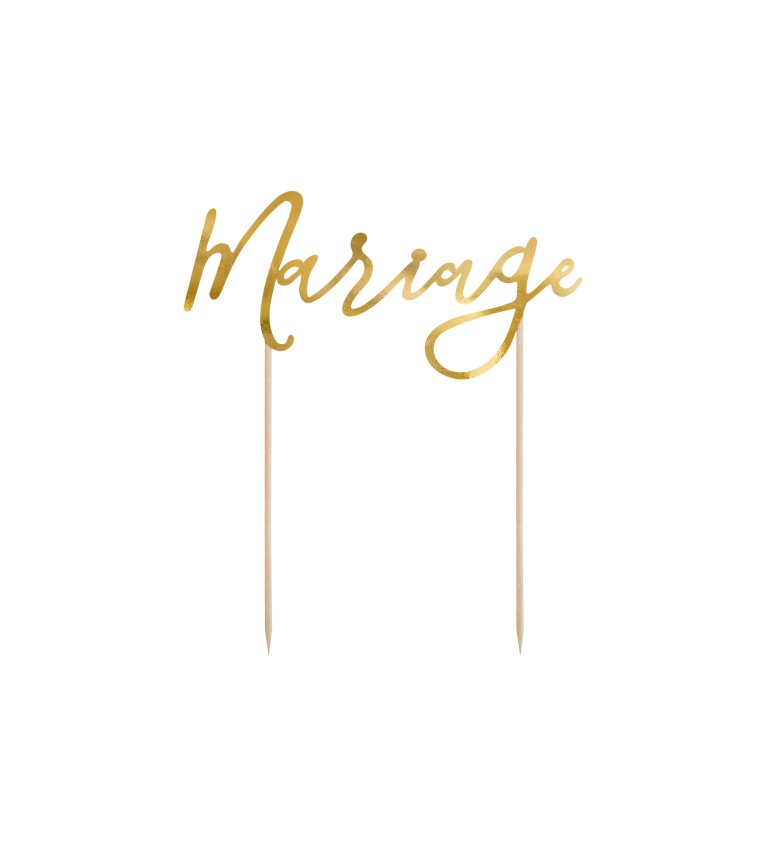 Mariage arany betűkkel - torta rudak