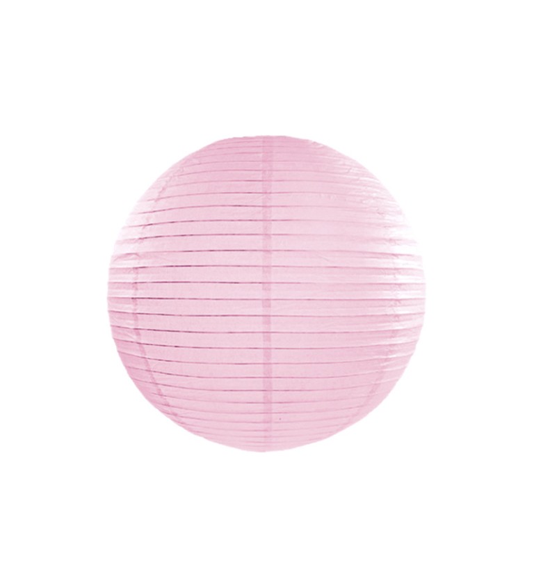 Világos rózsaszín lámpa - gömb 35 cm