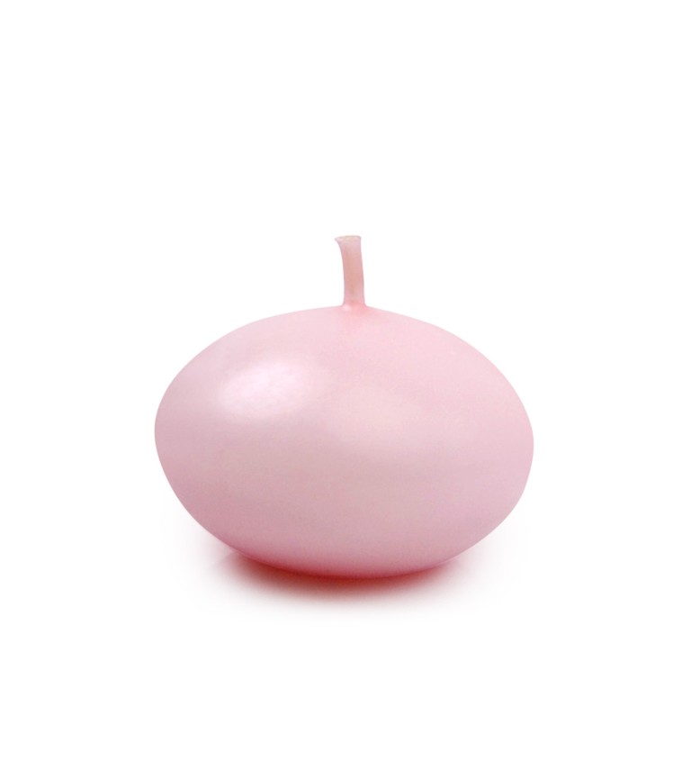 Rózsaszín úszó gyertya, 4 cm