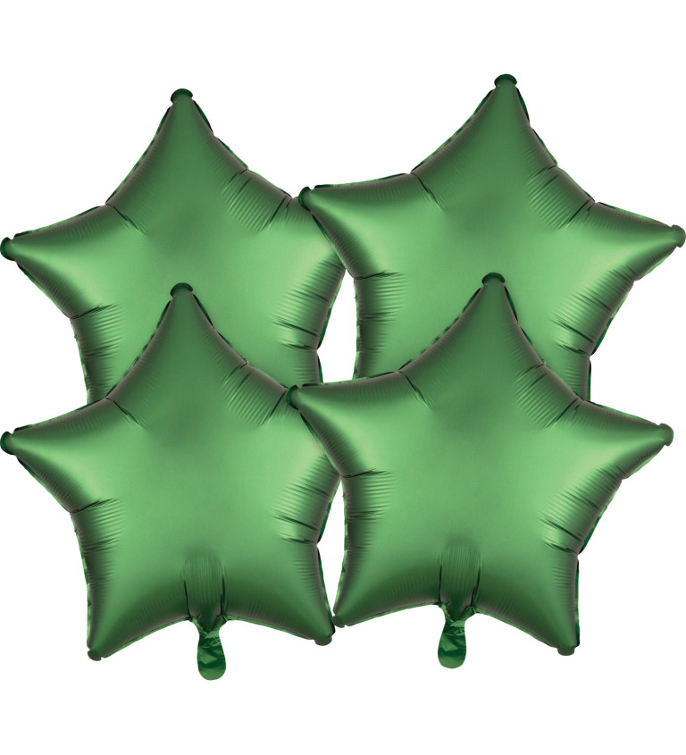 Léggömb készlet - csillagok zöld