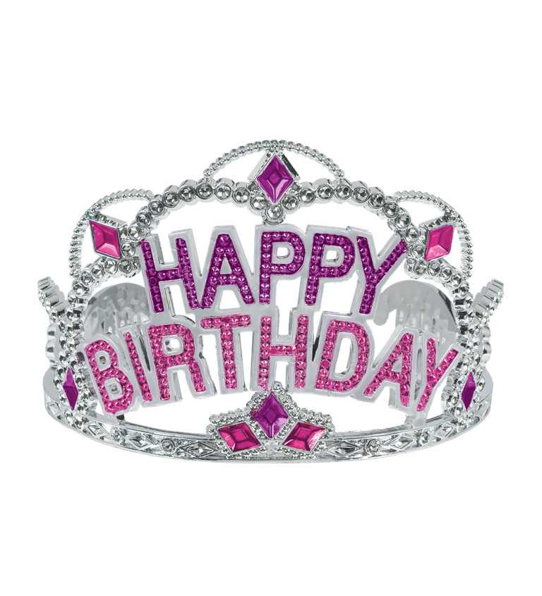 Korona ezüst- Happy Birthday