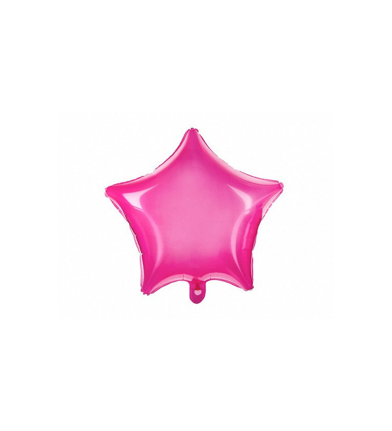Fólia léggömb - rózsaszín csillag
