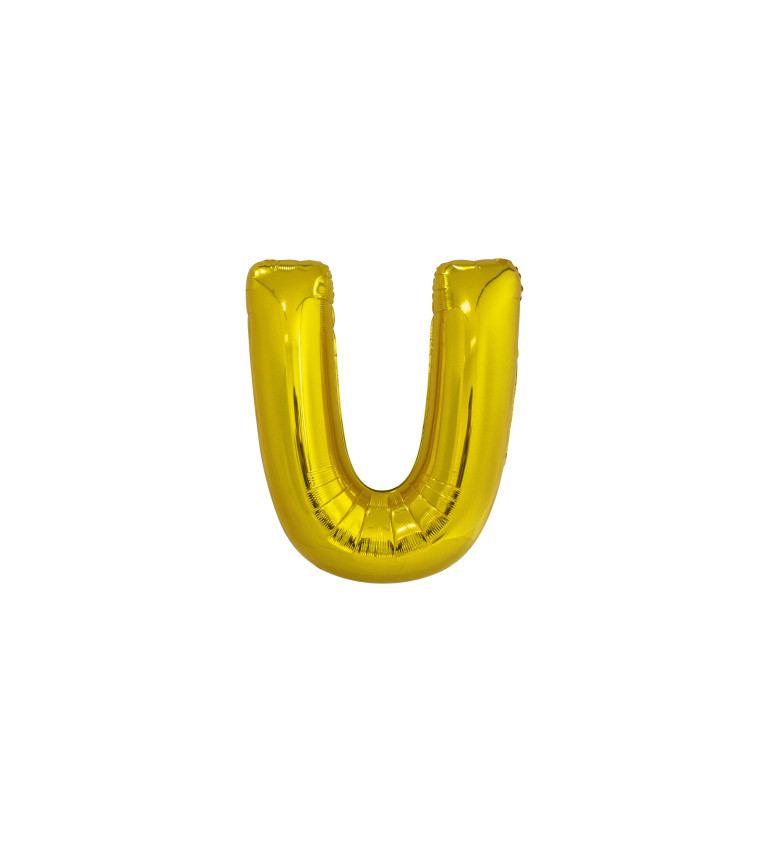 Fólia arany léggömb – U betű