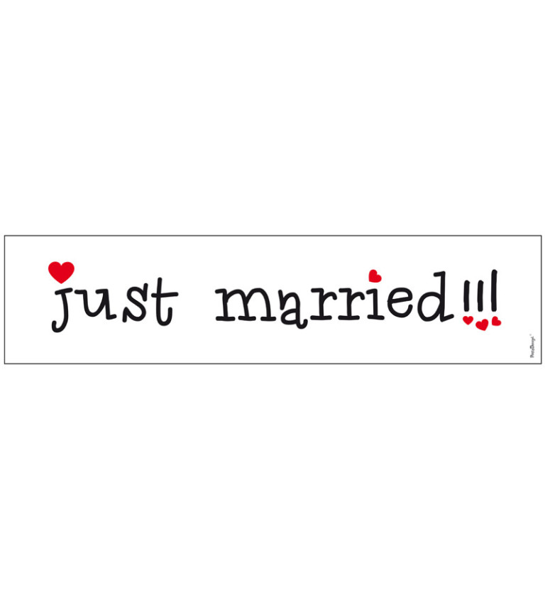 Feliratos táblák "Just Married"