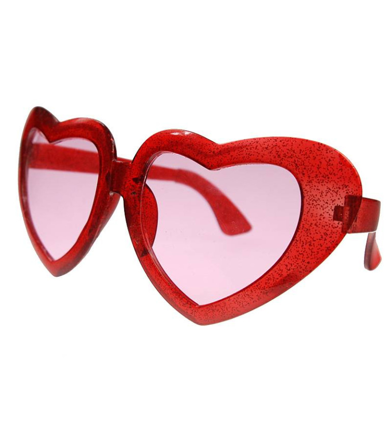 Piros szív szemüveg
